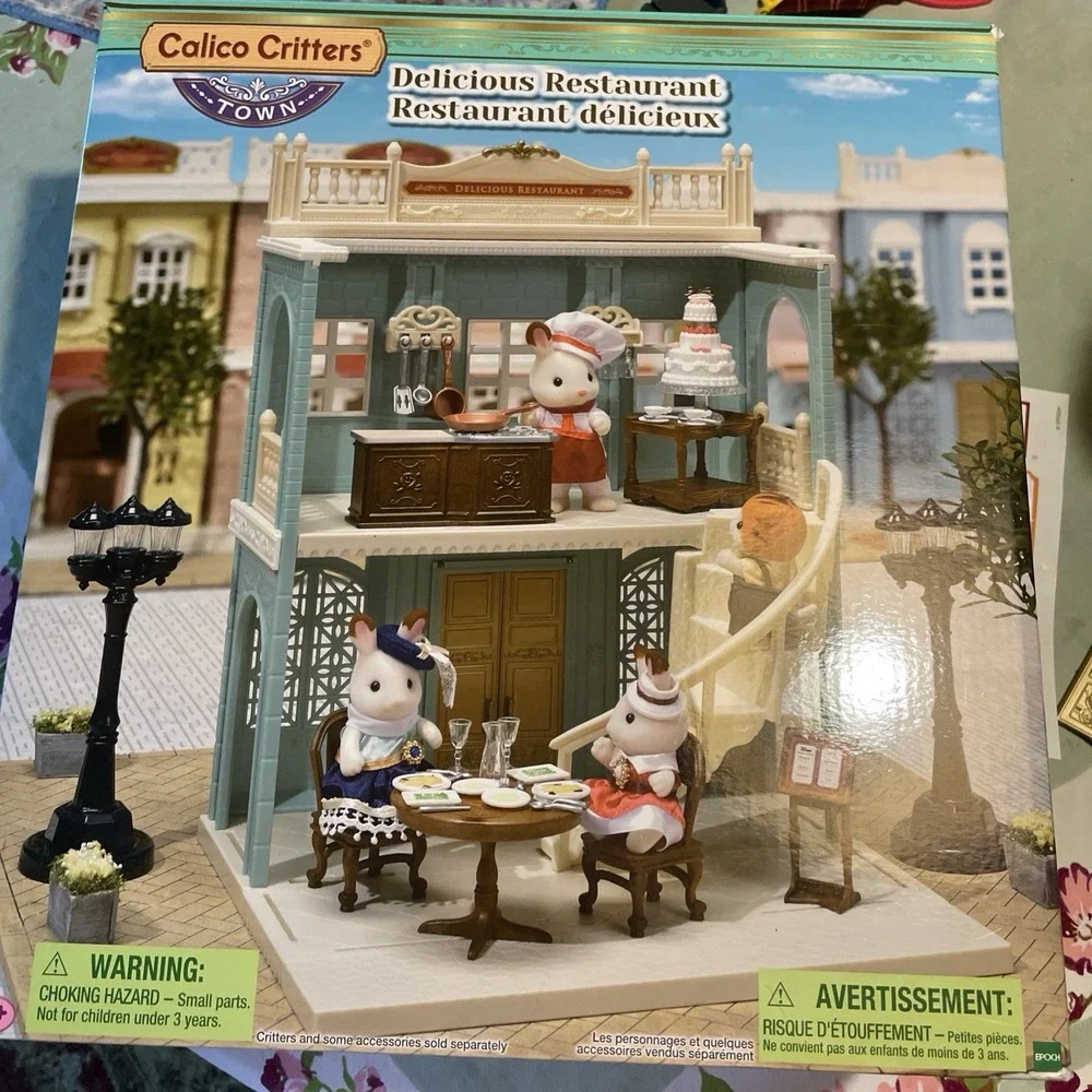 Sylvanian Families Calico Critter Town Series Delicious Restaurant Play-set Read